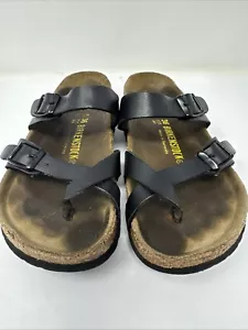 Birkenstock Mayari Black Leather Slip On Sandal Comfort size 36 US 5/5.5 - Picture 1 of 9