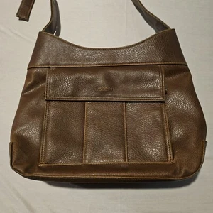 Vintage ROSSETI Brookstone Large Suede Leather Tote Bag Brown - Picture 1 of 21