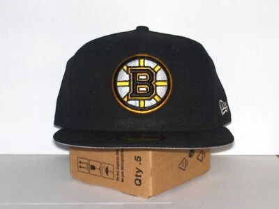 Rare NHL Boston Bruins New Era 7 3/8 Fitted Hat - Image 1 of 4