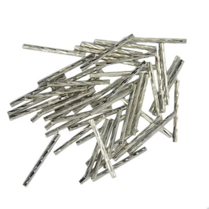 HOT 50pcs Metal Engraved Straight Noodle Tube Spacer Bead Jewelry Finding DIY - Picture 1 of 4