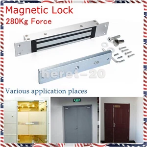 Electric Magnetic Lock Door Access Control System 600lb 280KG Holding Fitce 12V - Picture 1 of 24