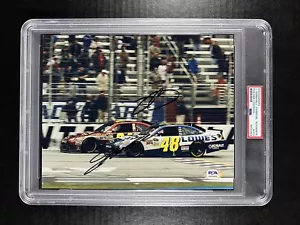 JEFF GORDON & JIMMIE JOHNSON Autograph DUAL AUTO 8x10 Signed SLABBED Photo PSA - Picture 1 of 3