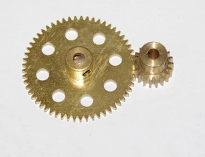 Meccano Parte 27a Spur Gear 57 dientes y Parte 26 piñón 19 dientes. - Imagen 1 de 1