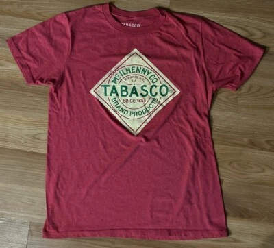 Ретро Throwback Washout Stye Красная Рубашка Tabasco Средний размер - Изображение 1 из 4