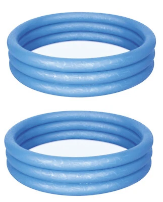 # 2x Kinderpool Ø 122 cm Planschbecken Pool Badebecken Babybecken blau + blau - Bild 1 von 4
