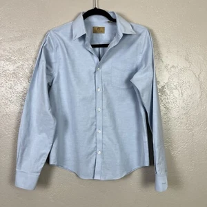 Camisa de vestir Class Club Gold Label manga larga con botones azul claro talla 18 - Imagen 1 de 9