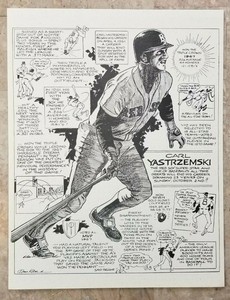 Carl Yastrzemski Career Accolades Boston Red Sox 8.5×11 Card Stock MLB Tom Kane