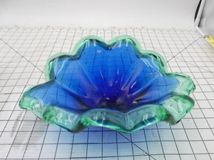 Cobalt Blue Glass Vintage Murano-Style Bowl/Dish/Basket - Picture 1 of 8