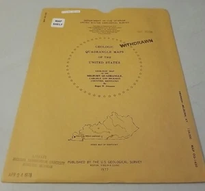 USGS Geologic Map of the Milburn Quadrangle Carlisle & Hickman Counties Kentucky - Picture 1 of 3