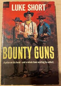 BOUNTY GUNS by Luke Short, Dell D350 (1960) - John Leone cover art