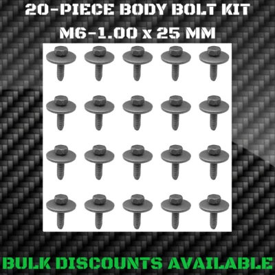 1983+ Ford Club Wagon Econoline Van E150 E250 E350 Body Bolts M6-1.00 X 25 OEM - Image 1 of 2