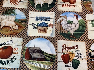 David Carter Brown Fabric Country 4 Wilmington Prints Farm remnant 32"x40 - Picture 1 of 3