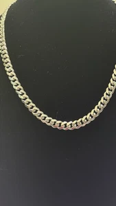 Cuban Link Chain Necklace Solid 925 Sterling Silver – 20” – 8mm – 60g – Heavy - Picture 1 of 4