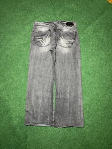 Y2K Guess Bootcut Cliff Black Flare Relaxed Baggy Grunge Biker 33x30 Jeans - Picture 1 of 11