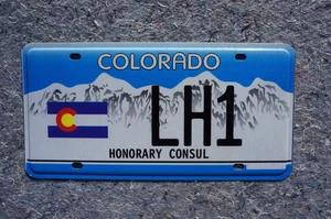 Placa de licencia de cónsul de Colorado # 1 - Consulado de Israel - Imagen 1 de 3