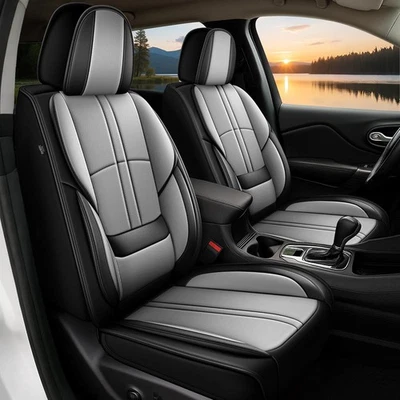 Fundas de asiento para Toyota Prius C 2012-2016 cojín de asiento de cuero sintético (2 asientos) Foto 1 de 4