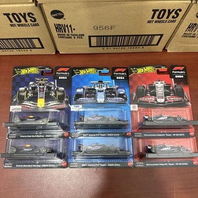 Hot Wheels 2025 Premium Formula 1 2024 Mix 1 Set of 6 Cars, F1 Racing HRV11-956F - Image 1 of 4