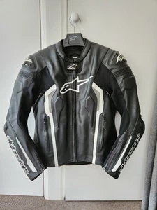 Alpinestars Missile v2 Leather Motorcycle Jacket (EUR 50) Black & White - Picture 1 of 19
