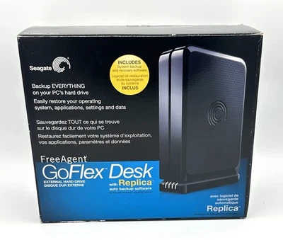 Seagate FreeAgent GoFlex Desk External 2 TB HDD 9ZQ2N24-500 w/ Power Adapter - Image 1 of 4