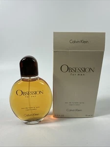 Vtg First Version CALVIN KLEIN OBSESSION for MEN 2.5 Oz Spray CK COSMETICS New - Picture 1 of 8