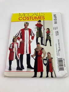 Men's Medieval King Knight Forest Men Costume McCall's Sizes S - XL Uncut - Picture 1 of 4
