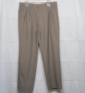 Pantalones de vestir vintage Fletcher Jones para hombre 34 X 31 mezcla de lana plisados lavables - Imagen 1 de 16
