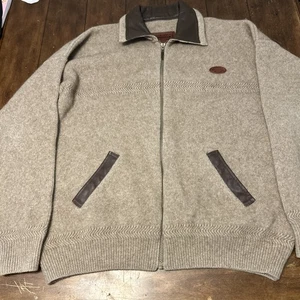 McDonald Neuseeland Pullover Herren XL Beige Full Zip Possum Merinowollmischung - Bild 1 von 14