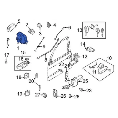For BMW M5 2000-2003 BMW 51228125671 Rear Left Door Latch Assembly Foto 1 de 4