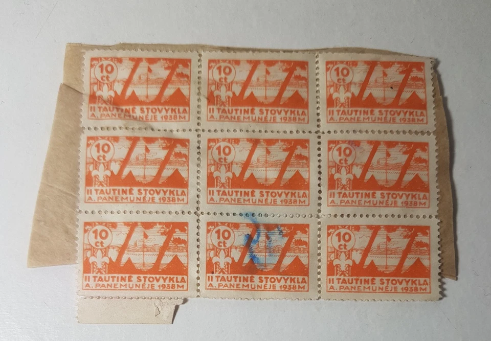 Lituania Scout Jamboree Camp 1938 sello 6x10ct usado (ver escaneo) envío internacional gratuito Foto 1 de 1