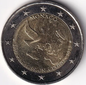 2 Euro Gedenkmünze Monaco - 2013 - "20 Jahre Vereinte Nationen" - Picture 1 of 2