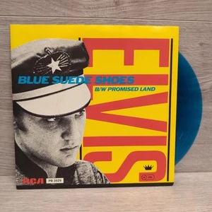 Elvis Presley - Blue Suede Shoes - 7" Blue Vinyl Single - RCA Victor 1984 PB3929 - Picture 1 of 5