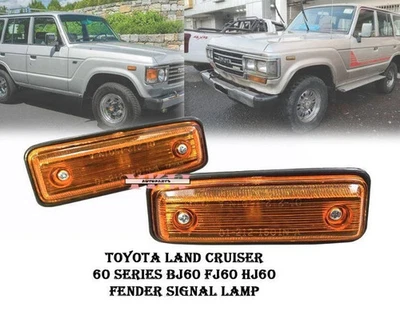 81-90 适合丰田陆地巡洋舰 BJ60 FJ60 FJ62 前 LH 右侧标记灯套装 — 第 1/4 张图片