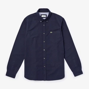 Lacoste Herren Regular Fit Langarm Button Down Solid Oxford Hemd - L - Bild 1 von 1