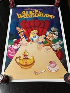 Vintage 1989 Disney Movie Poster - Alice In Wonderland - One Sheet #1888 - Picture 1 of 6