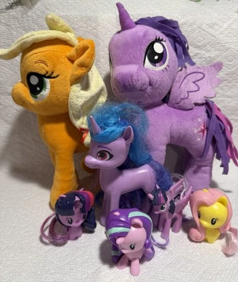 LOTE DE 7 Figuras Mixtas Hasbro MY LITTLE PONY Peluche Apple Jack Twilight Sparkle Foto 1 de 4