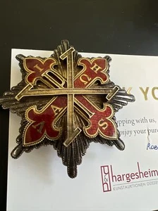 Militär Konstantiner Orden Heiliger Georg Bruststern Medaille Kreuz, 800 Silber  - Bild 1 von 22