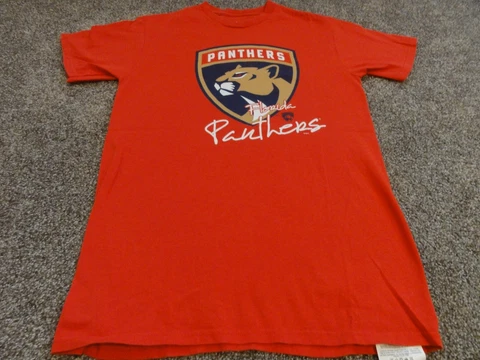 ADULT SMALL NHL RED FLORIDA PANTHERS HOCKEY T-SHIRT Cover