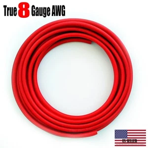 CABLE DE ALIMENTACIÓN/TIERRA SUPER FLEXIBLE CALIBRE VERDADERO 8 AWG COLOR ROJO - Imagen 1 de 1