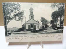 Lincoln ME Church Greetings Postcard 1906