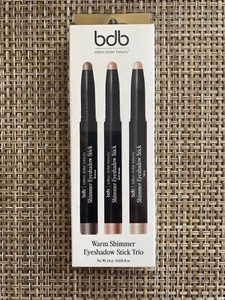 BDB BILLION DOLLAR BEAUTY WARM SHIMMER EYESHADOW STICK TRIO (RARE SHADES) - Picture 1 of 12
