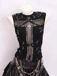y2k Crop Top Vestiti Gotici Ins Bustier Top Novità Comfort Top Canotte Cross - Foto 1 di 7