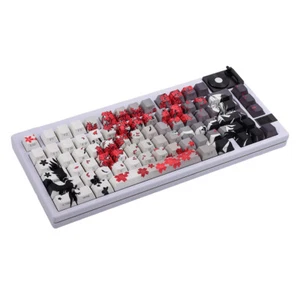 PBT Keycaps Raven Sakura Keycap Set for Wooting60he Arachnid Mechanical Keyboard - Picture 1 of 12