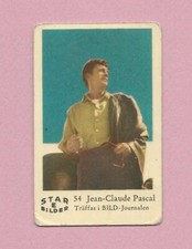 1963 Dutch Gum Card Star Bilder E #54 Jean-Claude Pascal