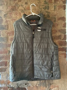 Field And Stream Gray Full Zip Quilted Puffer Vest Mens Size Large L Embroidered - Picture 1 of 6