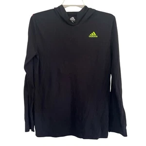 Adidas Hoodie Girls Sweatshirt Youth Black Large (14/16) Lightweight - Picture 1 of 9