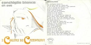 DISCO 45 GIRI                 I CUGINI DI CAMPAGNA – CONCHIGLIA BIANCA // OH EVA - Foto 1 di 1