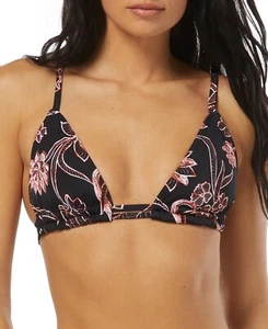 Sundazed Women's Layla Printed Triangle Bikini Top Swimwear Black Size 34D - Picture 1 of 2