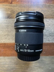 Canon 10-18mm f/4.5-5.6 is stm W/ Amazon Basics UV Filter - Picture 1 of 2