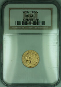 1926 Indian Quarter Eagle $2.50 Gold Coin NGC MS-61 (KD)