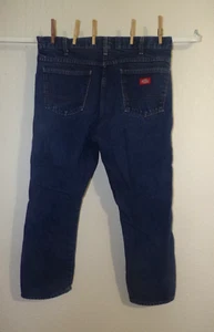 Dickies Jeans Men's 36x29 Relaxed Fit 9393RNB Dark Wash Denim Classic Fit - Picture 1 of 11